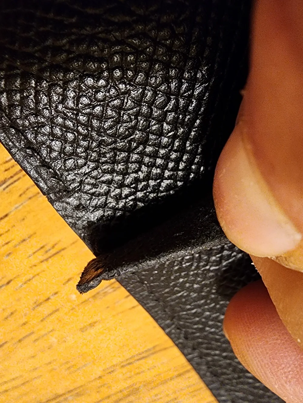black leather Hermès agenda cover With COA